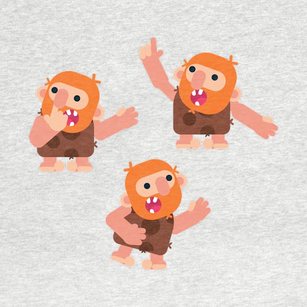 Vector Caveman Character Illustration by Dmytro